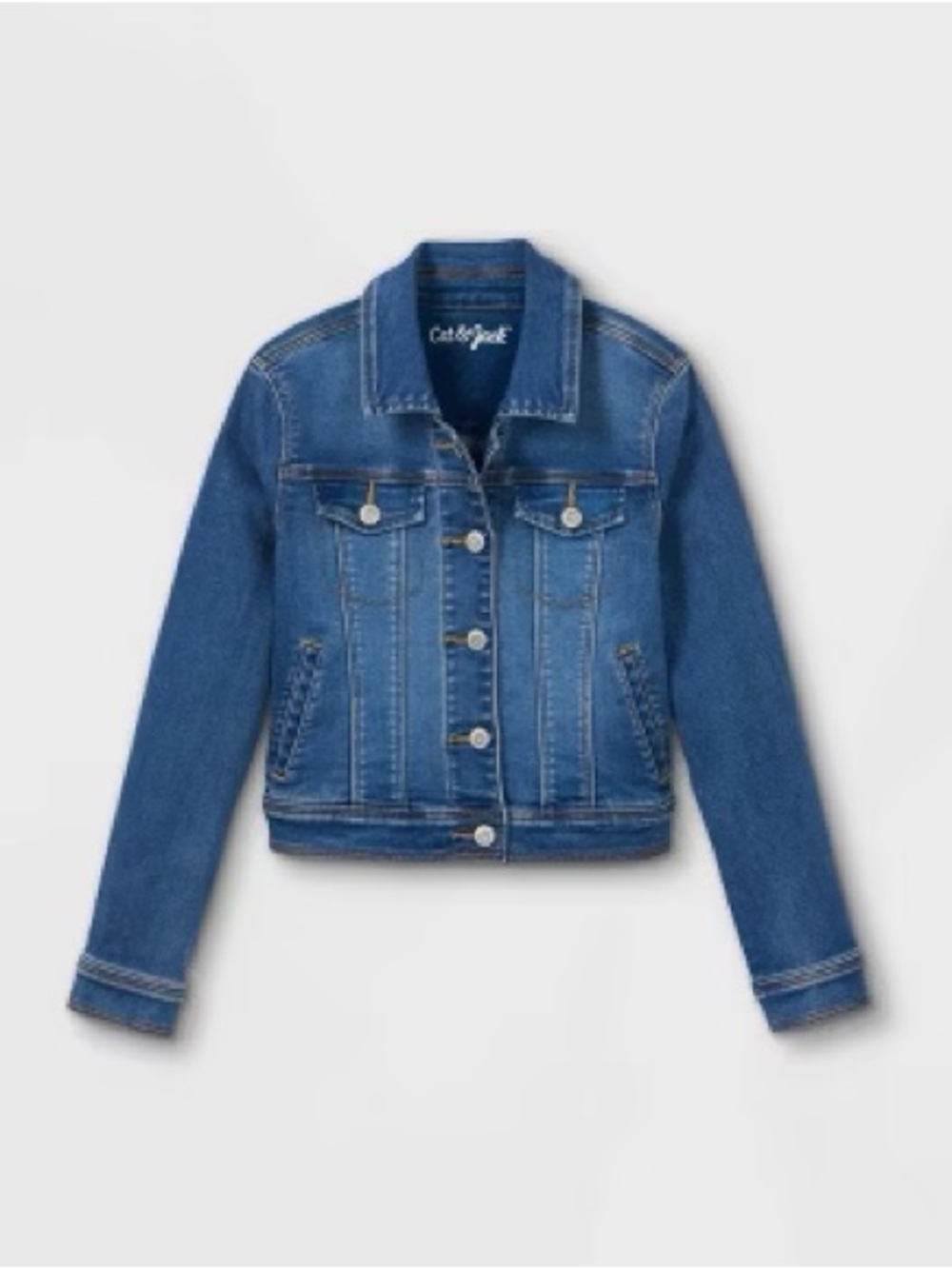 Cat & Jack Girls' Blue Denim Jacket -